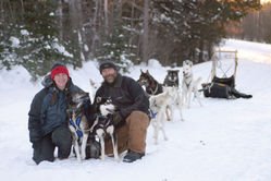 Dayna and Brian Gallagher operate Irish Creek Kennels north of Hovland, where they take guests on sled dog rides. They have worked for several years to develop their dog team. Photo courtesy of Irish Creek Kennels 