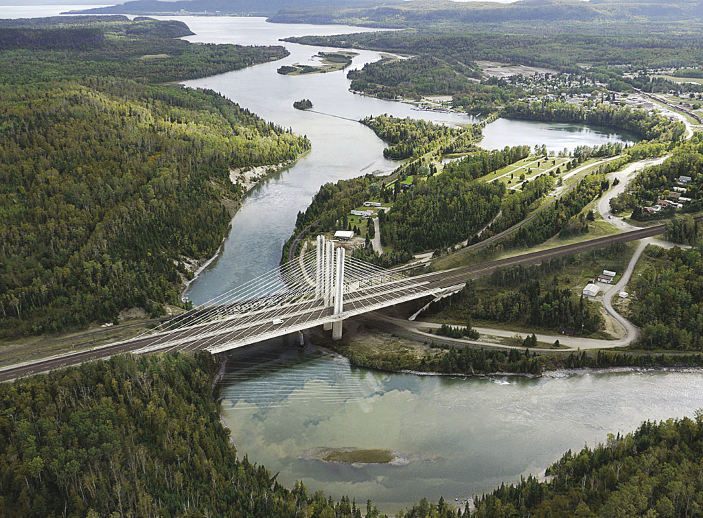Architectural rendering of the finished bridge, expected in 2017