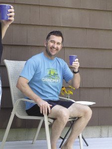 The author enjoys a glass of homemade root beer. |COURTESY OF ERIC CHANDLER