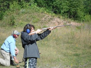 Eric Carlson, age 12, lives in Chicago. Recently, he enjoyed his first opportunity to shoot clay pigeons with the author in a northern Minnesota gravel pit.