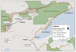 The “Arrowhead Re-route” includes the popular Superior Hiking Trail. | SUBMITTED