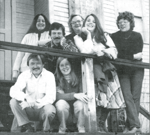 The 1982 Playhouse Board of Directors. Lower row (L-R) Dick Swanson and Ann Mershon. Upper row (L-R) Cheryl Conklin Briggs, Scott Husby, Pat Johnson, Nancy Backlund and Sharon Eliasen. | SUBMITTED