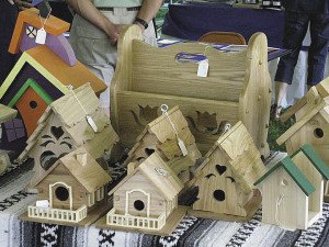 Bird houses are one of many handcrafted items for sale. | SUBMITTED