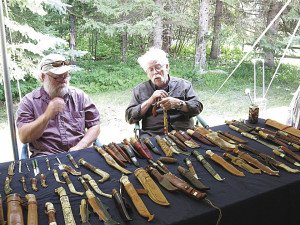 Shown is an array of vintage hunting knives. | SUBMITTED