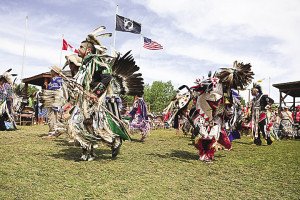 Pow wow dancers gather in Grand Portage for Rendezvous Days.  | SUBMITTED