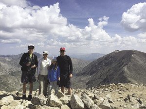 Team Chandler summits Mt. Democrat near Leadville, Colorado. 