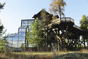 The Castle, featuring 3,000-square-feet of glass and Douglas fir framing, is the primary conference building at the Will Steger Wilderness Center. | Scott Stowell