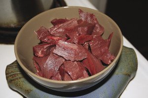 Chopped venison heart. | Julia Prinselaar