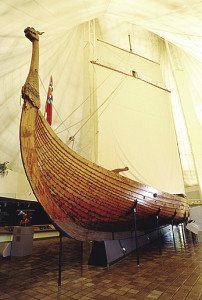  The Hjemkost Viking ship at the Heritage Hjemkost Interpretive Center in Moorhead. | FARGO-MOORHEAD CONVENTION & VISITORS BUREAU