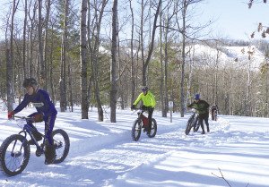 Winter biking is popular among bike enthusiasts, not only in Duluth, but also in Wisconsin. The North Coast Cycling Association in Bayfield hosts many winter bike races and weekly fat tire bike rides. | NORTH COAST CYCLING ASSOCIATION
