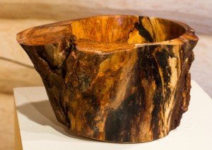 The Sense of Wonder exhibit features all types of mediums, such as this wooden bowl. | SPIRIT OF THE WILDERNESS