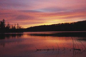 A beautiful sunrise over East Bearskin Lake. | Ada Igoe