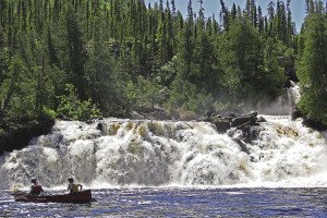 One of several large waterfalls on the Kopka River. | MATTHEW SCHMIDT