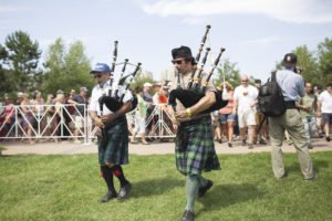 A bagpipe show entertains guests at the All Pints North beer festival. | Jane Cane Photography