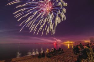 4th of July Fireworks can be seen over the Grand Marais Harbor.  | DAVID JOHNSON