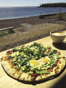  Enjoy a wood-fired breakfast pizza at Sydney’s this summer, overlooking the beautiful East Bay. | SUBMITTED