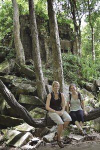 Micaella Penning [left] and Diana Gergel [right] at Beng Mealea. | MICAELLA PENNING