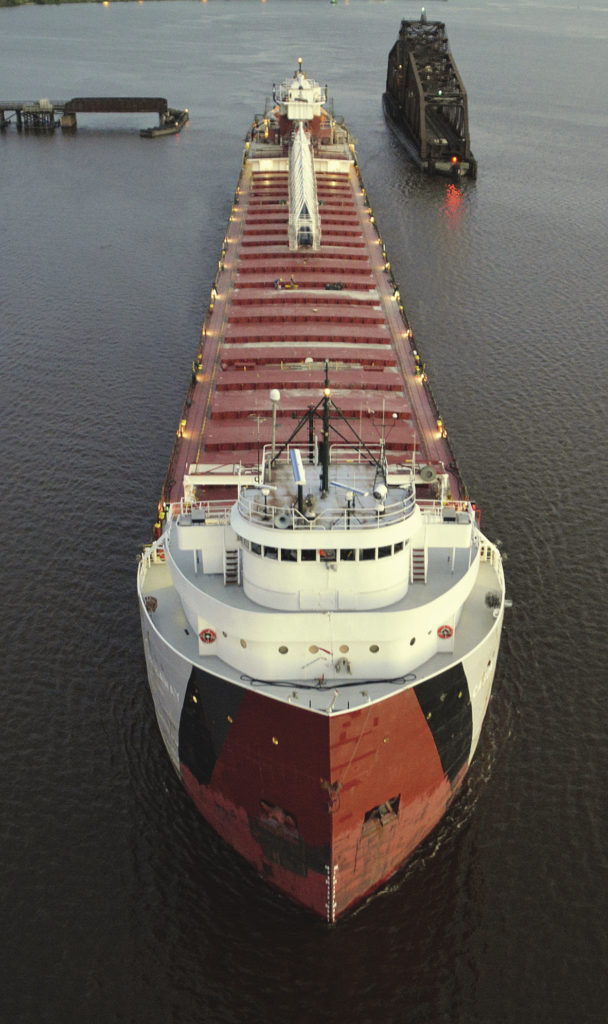 Cason J. Callaway departing through the Grassy Point Bridge. | TERRY WHITE