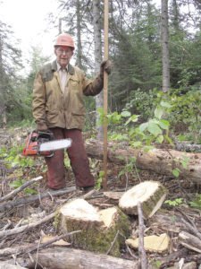 Johnson places a priority on neat work, leaving stumps that are low to the ground. | SHAWN PERICH