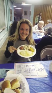 Casey Fitchett tries lutefisk for the first time. | CASEY FITCHETT