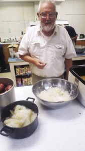 Event organizer Gary Hansen is also the chef behind the lutefisk. He prepares it two days before the dinner. | CASEY FITCHETT