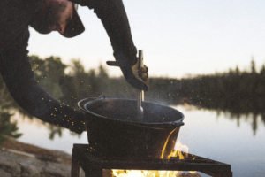 Cooking a boundary waters meal. | ZACH & ALLIE LEON