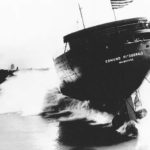 Some considered the Edmund Fitzgerald’s crooked launch an ill omen. | AUTHOR’S COLLECTION