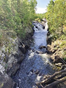 The impressive Agamok River gorge on the Kekekabic Trail; view from the big bridge. | ERIC CHANDLER