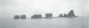 Once the site of the world’s richest silver mine from 1870 until the flooding of the shafts in March 1884, by 1911 this was all that was left on Silver Islet after being battered by the waters of Lake Superior. | CREATIVE COMMONS