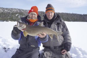Gord Ellis Senior and Jr. with a nice lake trout.