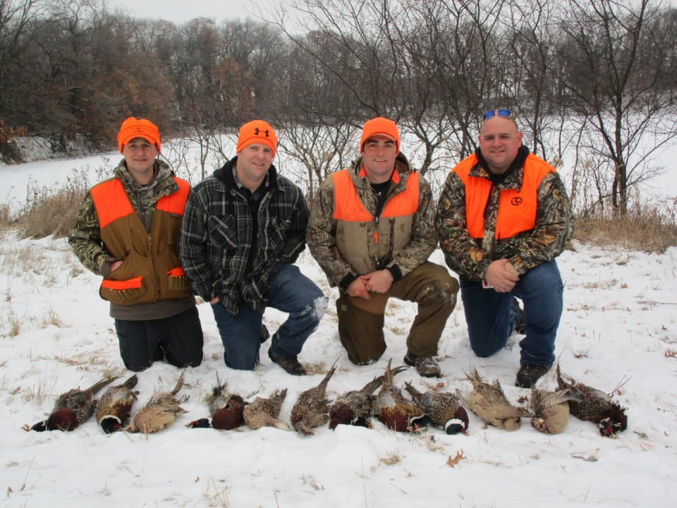 Hunting for pheasants at the Wild Wings of Oneka Hunt Club during an event hosted by the Hugo Yellow Ribbon Network.