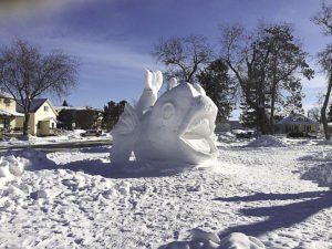 Snow sculpting is unique in that spectators can witness the sculptures come to life over the course of a few days.