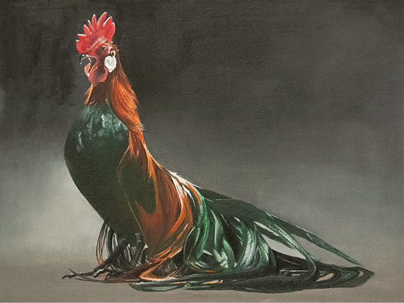 This piece, aptly named “Rooster,” was painted by Rupert Klein. | RUPERT KLEIN