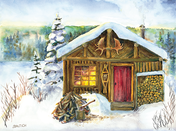 Created by Ely artist Joe Baltich, this 14x18-inch watercolor piece is titled “The Shack.” | JOE BALTICH