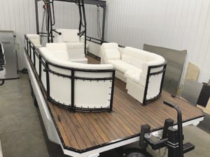 Schultz’s favorite project that he recently completed was this white Electroforge boat.