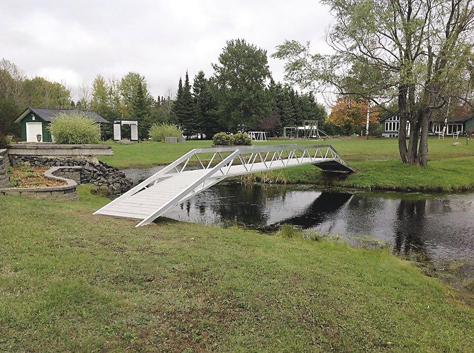 One project Eric Schultz really enjoyed putting together was this bridge, made for a client’s personal yard.