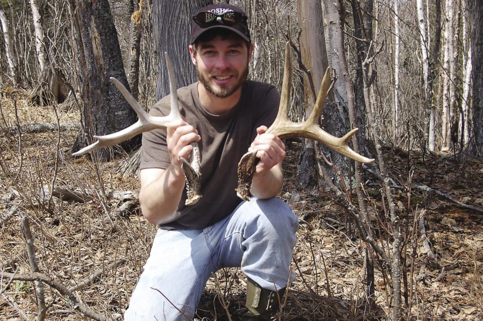 Joe Shead with a 10-point matched set from a whitetail.