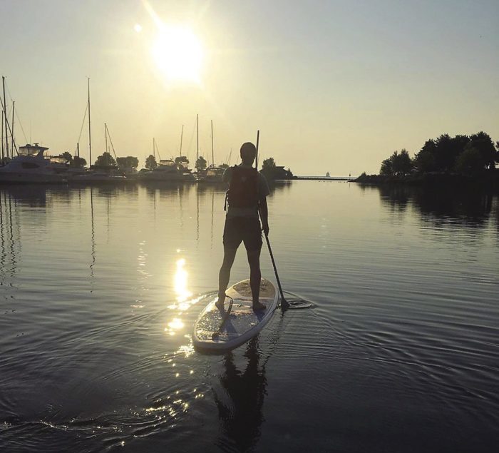 Stand up paddle board (SUP) on Lake Superior.