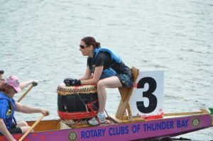 The beat of the drum from the dragon boat can be heard far and wide, adding to the excitement during the race.