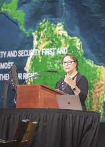 Inuit leader Sheila Watt-Cloutier gave a heartfelt talk at the Climate Changed conference.